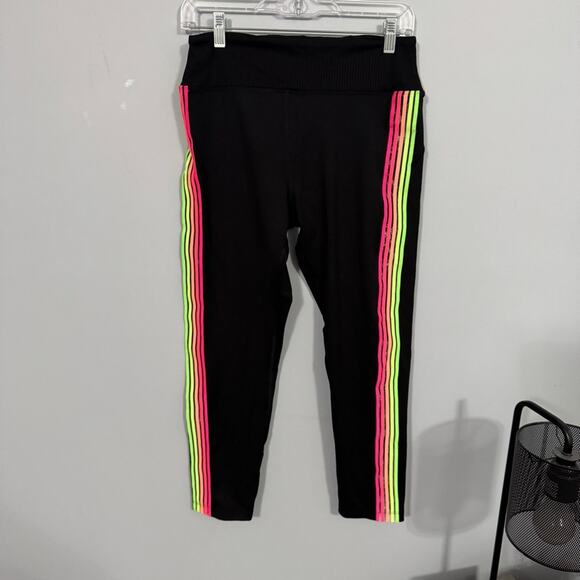 PINK Victoria's Secret Pants - PINK Victoria's Secret Ultimate Yoga Leggings Women’s Size Large Neon Stripes